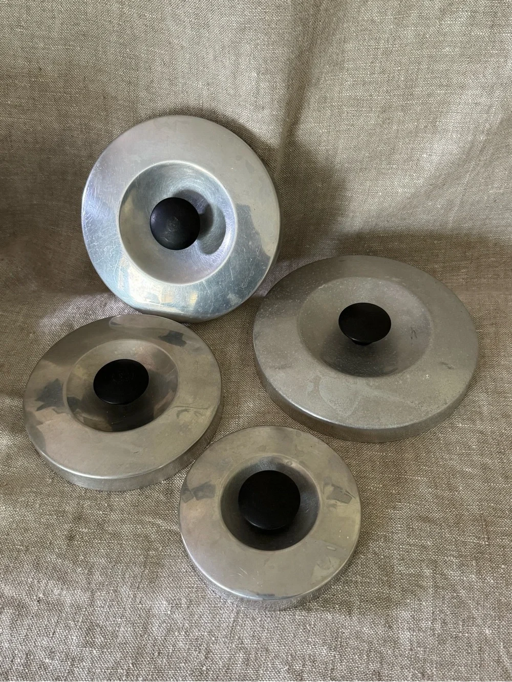 Vintage 1950s Spun Aluminum Nesting Canister Set
